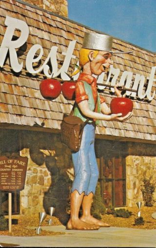 Postcard Va Market Johnny Appleseed Restaurant 1970s