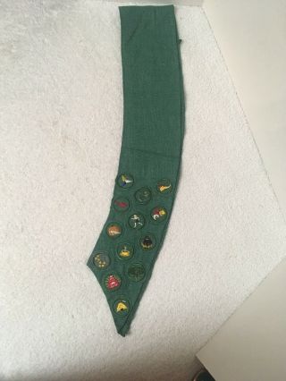 Vintage Girl Scout Sash 60’s To 70’s Ithaca York With 31 Badges Plus Pins 2