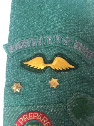 Vintage Girl Scout Sash 60’s To 70’s Ithaca York With 31 Badges Plus Pins 3