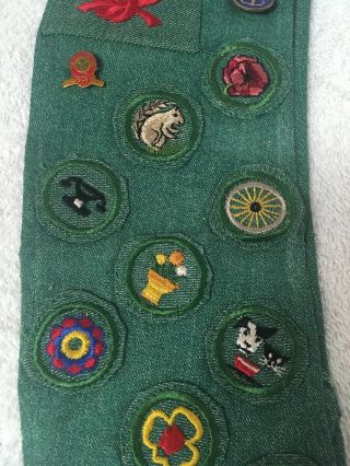 Vintage Girl Scout Sash 60’s To 70’s Ithaca York With 31 Badges Plus Pins 5