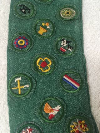 Vintage Girl Scout Sash 60’s To 70’s Ithaca York With 31 Badges Plus Pins 6