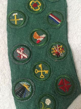 Vintage Girl Scout Sash 60’s To 70’s Ithaca York With 31 Badges Plus Pins 7