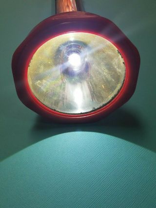 EVEREADY Vintage Flashlight Chrome and Red 3 Cell Flashlight w/ LED Upgrade 6