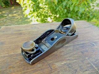 Stanley No.  60 - 1/2 Low Angle Block Plane W/ Adjustable Throat Stanley Made In Usa