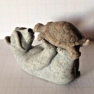 Quarry Critters Collectible Tortoise & Bear 3 X 3.  75 Inches