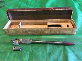 Antique Tools Brass Blow Torch Wood Handle Tools Soldering Iron Steam Punk Decor 4
