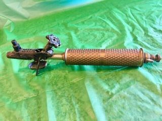 Antique Tools Brass Blow Torch Wood Handle Tools Soldering Iron Steam Punk Decor 5