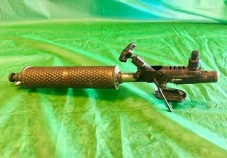 Antique Tools Brass Blow Torch Wood Handle Tools Soldering Iron Steam Punk Decor 6