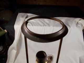 Vintage Pullchain Socket Art Nouveau Bronze patina Electric Table Lamp c1920s 6