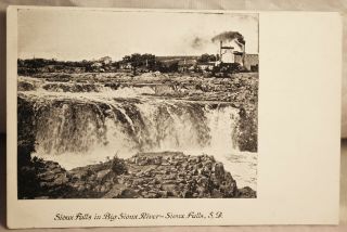 Vintage 1900s Sioux Falls In Big Sioux Falls River South Dakota Post Card