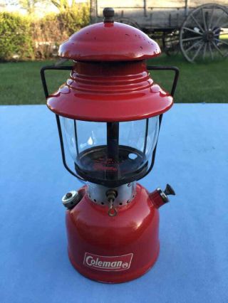 1962 Canadian Coleman Model 200 Red On Red Lantern