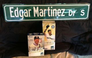Edgar Martinez Mariners Hof Weekend Sga Package 8/11/19 Bobblehead Sign Plaque