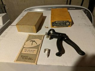 Vintage Stanley No.  42 Pistol Grip Adjustable Saw Set.  Box And Inst.