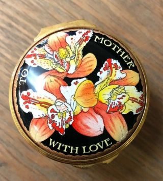 Halcyon Days Limited Edition 2004 Mother’s Day Trinket Box Enameled Hand Painted