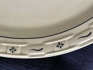 Longaberger Pottery Classic Blue Large Oval TURKEY Platter /Serving Tray.  USA 5