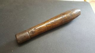 9 " Vintage Wood File Handle W/metal Ferrule