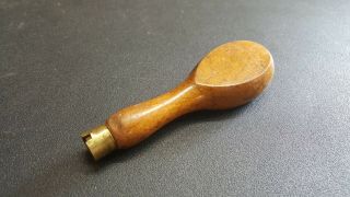 4 " Vintage Wood File Handle W/brass Ferrule