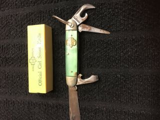 Vintage Girl Scout Knife With Directions