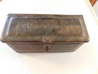 Vintage Fordson Farm Tractor Tool Box With Latch Ca.  1920 