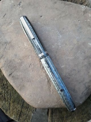 Vintage Pearl Gray Esterbrook J Fountain Pen.  2668 Medium Nib - Restored