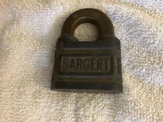 Vintage Sargent Padlock No Key Haven Ct.