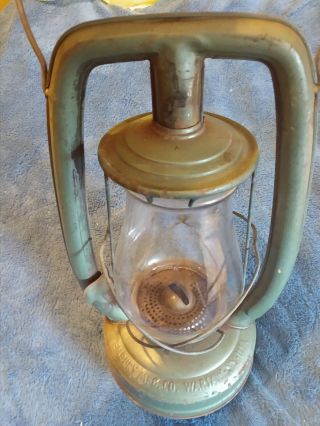 Vintage Embury MFG Co No.  0 Air Pilot Tubular Barn Lantern - Globe 5