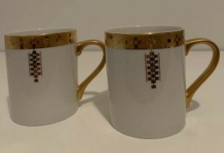 2 Tiffany & Co Imperial Frank Lloyd Wright Coffee Cup Mug 1992