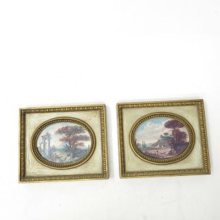 Vintage Pair Burwood Small Ornate Framed Landscape Prints