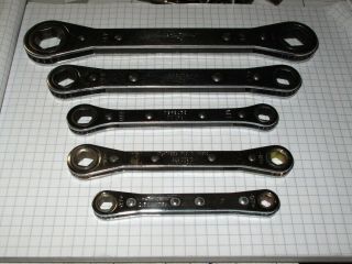 Snap - On,  Mac And Proto Ratcheting Box Wrench Set Of 5,