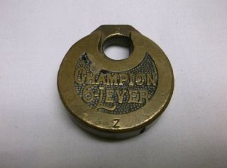 Miller Champion 6 - Lever Brass Lock