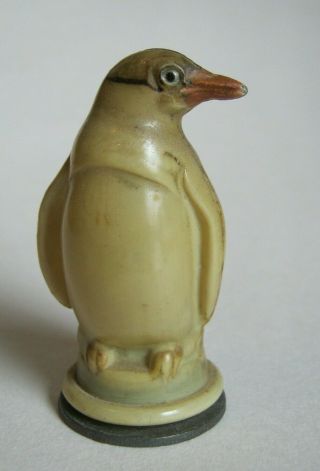 Antique Vintage Celluloid Penguin Pencil Sharpener Figural Animal