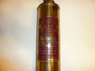 Vintage GENERAL QUICK - AID Brass Fire Extinguisher Model 85 Empty 2