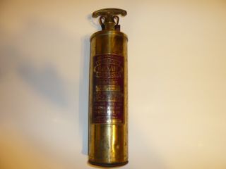 Vintage GENERAL QUICK - AID Brass Fire Extinguisher Model 85 Empty 6