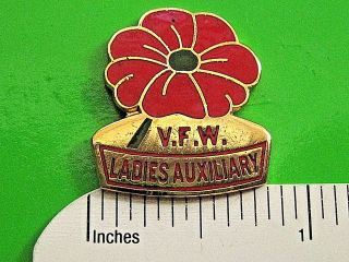 V.  F.  W.  Vfw Ladies Auxiliary Poppy - Hat Pin,  Lapel Pin,  Tie Tac Gift Boxd