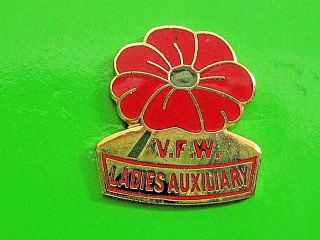 V.  F.  W.  VFW Ladies Auxiliary Poppy - hat pin,  lapel pin,  tie tac GIFT BOXD 2