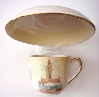 Demitasse Cup & Saucer - Electric Tower,  Pan - American Exposition 1901