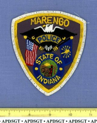 Marengo Indiana Sheriff Police Patch State Seal Flag