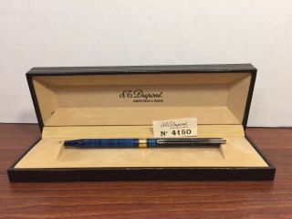S.  T Dupont Paris Gold And Blue Pencil Made In France - 4150