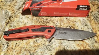 Red Kershaw Snap - On Hype Spring Assisted SO84R Pocket Knife SpeedSafe 3