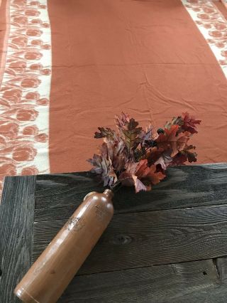Vintage Beacon Camp Blanket Dark Orange Rust Tulip Wool Reverse Color 5