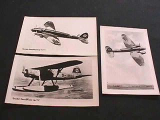 3 Real Photo Postcards With German War Airplanes