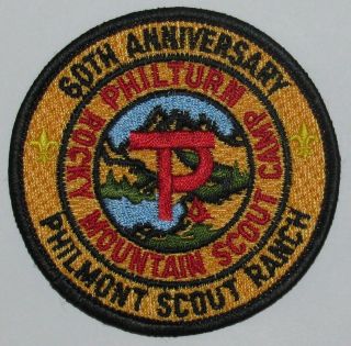 Philmont Scout Ranch An14b 1998 60th Ann Pocket Patch Bsa Blk