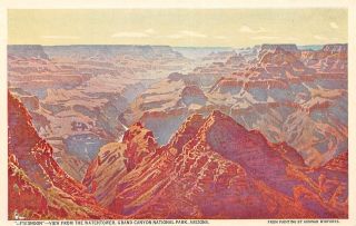 Q22 - 8215,  View From The Watchtower,  Grand Canyon Natl Park,  Az. ,  Postcard.