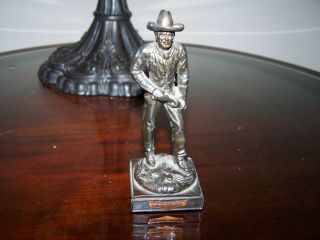 Made In The West Dodge Inc Carlsbad Caverns Cowboy W/gun Bronze Statue Figure
