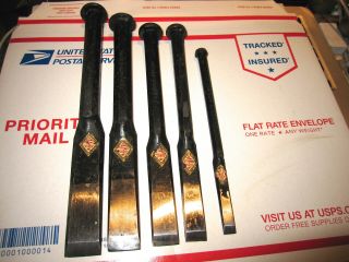 Antique/vintage Mayhew Tool Co.  All Steel Wood Chisel Set Good Cond.
