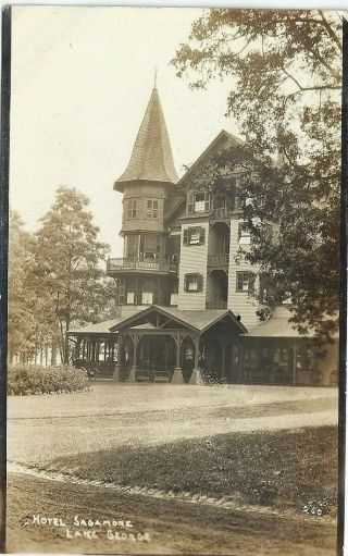 Lake George,  Ny: Rppc: 1910: View Of The Hotel Sagamore And Its Tower