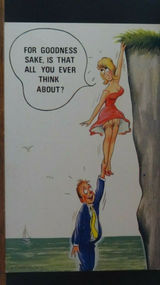 Bamforth Comic Postcard: Stckings,  Nylons,  Suspenders & Big Boobs Theme