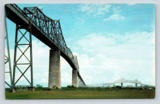 Postcard John P.  Grace Memorial Copper River Cantilever Bridge Charleston Sc A22