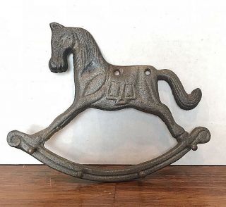 Vintage Cast Iron Wall Mounted Rocking Horse Key Holder