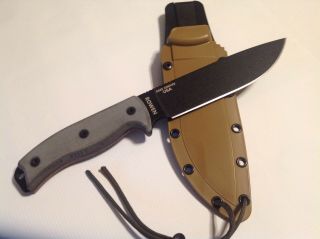 Rowen - Esee - 6 Fixed Blade Knife / Plain Edge / With Sheath,  Like,  No Box